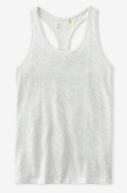 Tasc Womens Recess Racer Back Tank Light Gray Ripple Size XS
